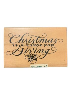 PSX Designs Rubber Stamp Christmas Holiday Giving Wood Mounted G2117 Tag Present